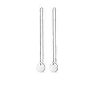 Elli Ohrringe Damen Ohhänger Plättchen Kreis Durchziehen Trend in 925 Sterling Silber Vergoldet