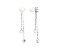 Elli Ohrringe Damen Ohrhänger Elegant mit Süßwasserperlen und Kristallen | 925 Sterling Silber