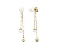 Elli Ohrringe Damen Ohrhänger Elegant mit Süßwasserzuchtperlen und | Kristallen 925 Silber