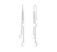 Elli - Ohrhänger Geo Kreis Plättchen Trend 925er Silber Ohrringe 1 ct Damen