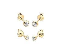 Elli Ohrringe Damen Ohrstecker 2er Set Basic mit Kristall in 925 Sterling Silber