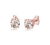 Elli Paar Ohrstecker »Funkelnd Kristalle 925 Sterling Silber«, Kristall Ohrstecker, Rosa