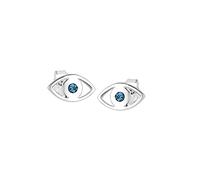 Elli Ohrringe Damen Ohrstecker Evil Eye Auge mit Kristallen 925 Silber