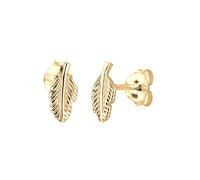 Ohrringe Feder Boho Hippie Leichtigkeit Silber Vergoldet Elli Gold 001 (Artikelnummer: 4N194/00X001)