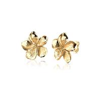 Elli Ohrringe Damen Ohrstecker Frangipani Blüte Natur Blume Filigran in 925 Sterling Silber