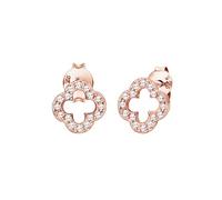 Elli Ohrringe Damen Ohrstecker Kleeblatt Glücksbringer mit Zirkonia | 925 Silber