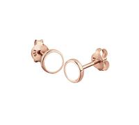 Elli Ohrringe Damen Ohrstecker Kreis Geo mit Emaille Weiß in 925 Sterling Silber