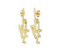 Elli Ohrringe Damen Ohrstecker Love Liebe in 925 Sterling Silber vergoldet