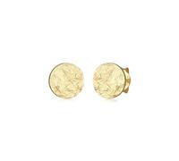 Elli Ohrringe Damen Ohrstecker Plättchen Gehämmert Antik Trend in 925 Sterling Silber
