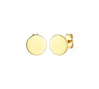 Elli Paar Ohrstecker »Ohrstecker Plättchen Rund Glanz Basic 925er Silber«, Geo, Gold