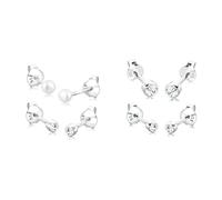Elli Ohrringe Damen Ohrstecker Set Basic mit Süßwasserzuchtperle und Kristall in 925 Sterling Silber & Ohrringe Damen Ohrstecker 2er Set Basic mit Kristall in 925 Sterling Silber