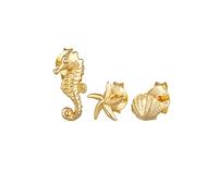 Elli Ohrringe Damen Ohrstecker Set Seestern Muschel Seepferd Sommer Strand