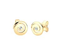 Elli Ohrringe Damen Ohrstecker Spirale Basic Modern mit Kristall 925 Silber