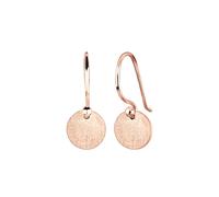 Elli Ohrringe Damen Hänger Kreis Geo Matt in 925 Sterling Silber Rosévergoldet