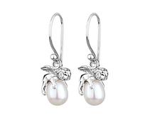 Elli Ohrringe Damen Schutzengel Anhänger Elegant mit Süßwasserzuchtperlen in 925 Sterling Silber