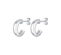 Elli - Creolen Ohrstecker Halbcreolen 925 Silber Ohrringe 1 ct Damen