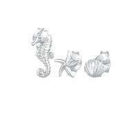 Elli Ohrring-Set »Seestern Muschel Seepferd Ozean (3 tlg) 925 Silber«