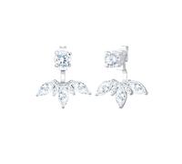 Elli Ohrringe Damen Floral Ear Jackets mit Zirkonia Kristall in 925 Sterling Silber