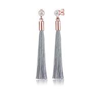 Elli Ohrringe Damen Solitär Tassel mit Kristalle in 925 Sterling Silber