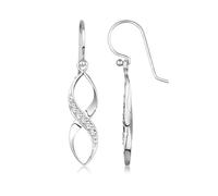 Elli Ohrringe Damen Spirale Infinity Zart mit Kristalle Silber 925 Silber