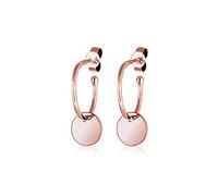 Elli Ohrringe Damen Stecker Plättchen Geo in 925 Sterling Silber Rosé vergoldet