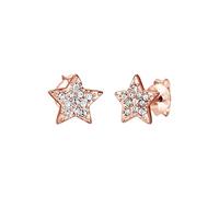 Elli Ohrringe Damen Sterne Astro mit Kristalle in 925 Sterling Silber Rosé vergoldet