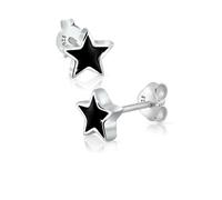 Elli Ohrringe Damen Sterne Emaille im Astro Look in 925 Sterling Silber