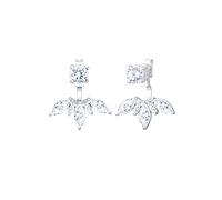 Elli Ohrringe Damen Floral Ear Jackets mit Zirkonia Kristall in 925 Sterling Silber