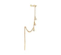 Elli Ohrringe Earcuff Durchzieher Zirkonia Single 925 Silber goldfarben Damen