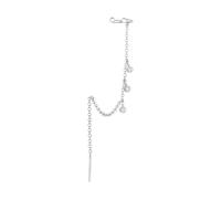 Elli Ohrringe Earcuff Durchzieher Zirkonia Single 925 Silber silberfarben Damen