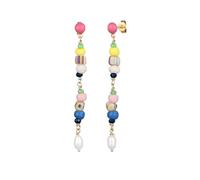 Elli Ohrringe Elli PREMIUM Ohrringe Damen Ohrhänger Beads Bunt mit Süßwasserzuchtperle und Emaille in 925 Sterling Silber vergoldet