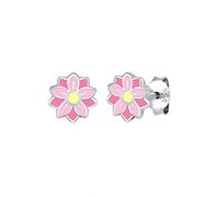 Elli Ohrringe Kinder Blume Pastel Emaille in 925 Sterling Silber
