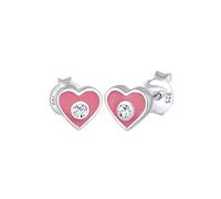 Elli Ohrringe Kinder Herz mit Kristalle in 925 Sterling Silber