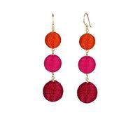 Elli Paar Ohrhänger »Ohrhänger Kugel Bunt Geo Multicolor 925 Silber«, goldfarben