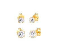 Elli Ohrstecker 2er Set 925 Sterling Silber, mit Kristallen von Swarovski® goldfarben Damen