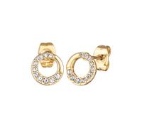 Elli - Ohrstecker Damen Kreis Kristalle Elegant Farbe Gold Ohrringe
