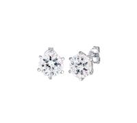Elli Ohrstecker Glas Kristalle Weiß 925 Sterling Silber silberfarben Damen
