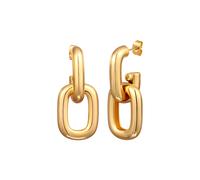 Elli Ohrstecker Hänger Damen Oval Glieder Farbe Silber goldfarben