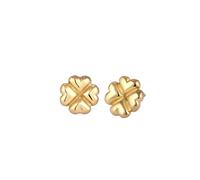Elli Ohrstecker Kleeblatt 925 Sterling Silber goldfarben Damen