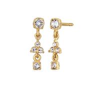 Elli Ohrstecker mit Kristallen von Swarovski® Weiß 925 Sterling Silber goldfarben Damen