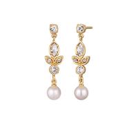Elli Ohrstecker mit Perlen von Swarovski® 925 Sterling Silber goldfarben Damen