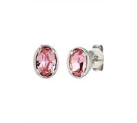 Elli Ohrstecker Oval Pink 925 Sterling Silber, mit Kristallen von Swarovski® silberfarben Damen
