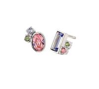Elli Ohrstecker Rosa Blau 925 Sterling Silber, mit Kristallen von Swarovski® silberfarben Damen