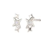 Elli Ohrstecker Stern Zirkonia Weiß 925 Sterling Silver silberfarben Damen