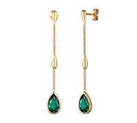 Elli Ohrstecker Tropfen Quarz Grün 925 Sterling Silber goldfarben Damen