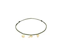 Elli Palme Beach Boho Strand Nylon Bändchen 925 Silber goldfarben Damen