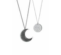 Elli Partnerkette Halbmond Sonne Plättchen 925 Silber 45 Damen