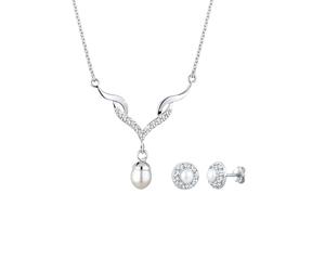 Elli Perle Kristalle 925 Silber silberfarben Damen