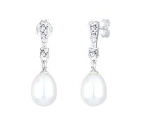 Elli Paar Ohrhänger »Perlen Kristalle Elegant 925 Silber«