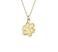 Elli Kette mit Anhänger »Pfote Symbol Hund 925 Silber«, Pfote, Gold